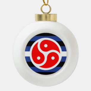 Leder-Praxis-Stolzflagge Keramik Kugel-Ornament