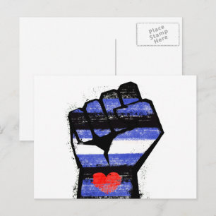 Leder Pride Faust Postkarte