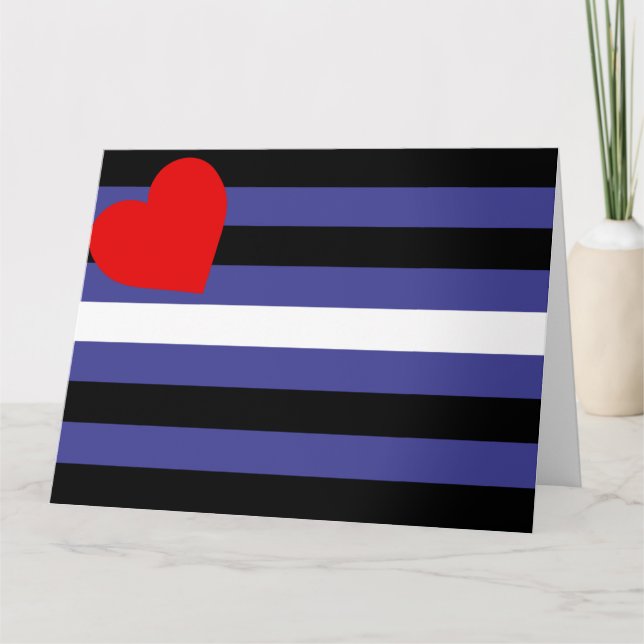 Leder-Pride-Flagge Karte (Vorderseite)