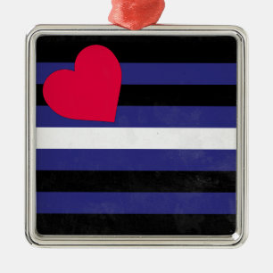 Leder-Pride-Flagge Ornament Aus Metall
