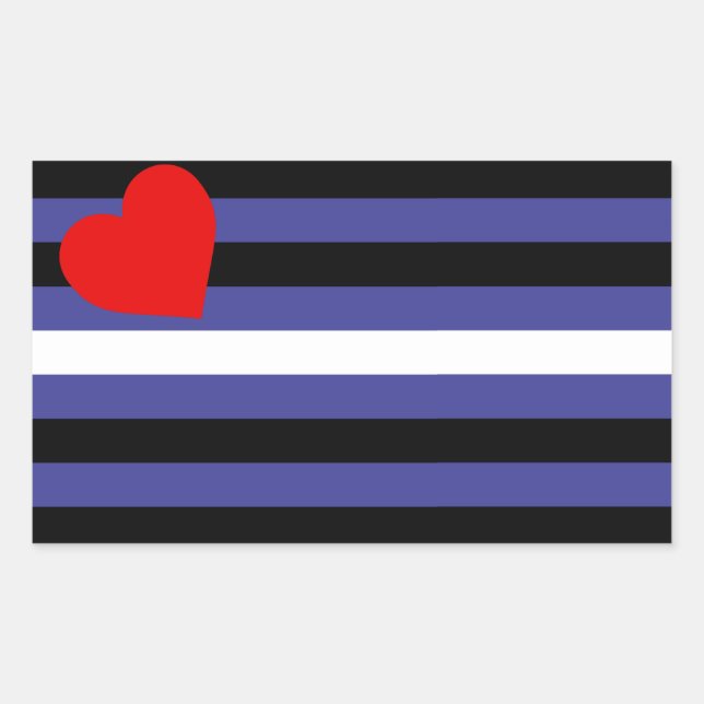 Leder-Pride-Flagge Rechteckiger Aufkleber (Vorderseite)