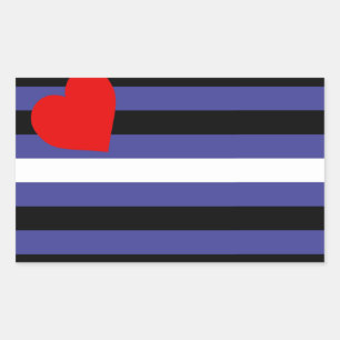 Leder-Pride-Flagge Rechteckiger Aufkleber