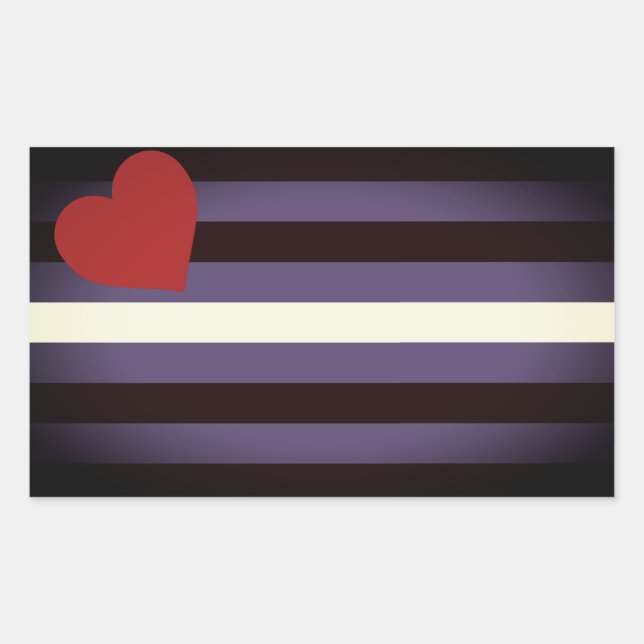 Leder-Pride-Flagge Rechteckiger Aufkleber (Vorderseite)