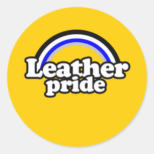 Leder-Pride-Flagge Runder Aufkleber