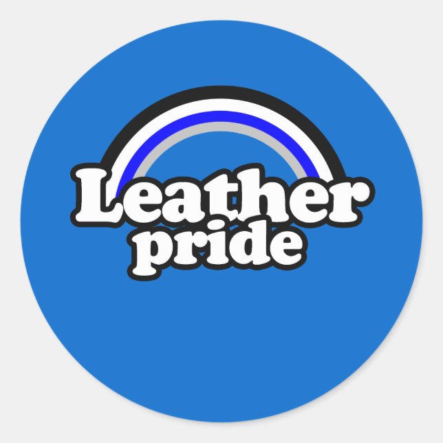 Leder-Pride-Flagge Runder Aufkleber (Vorderseite)