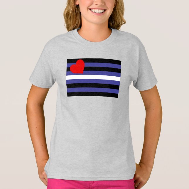 Leder-Pride-Flagge T-Shirt (Vorderseite)