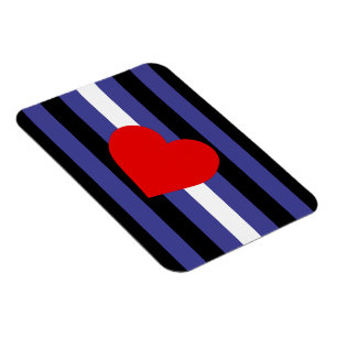 Leder-Pride-Flagge und Herz Magnet