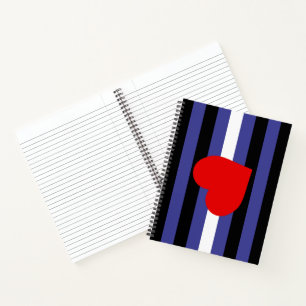Leder-Pride-Flagge und Herz Notizbuch