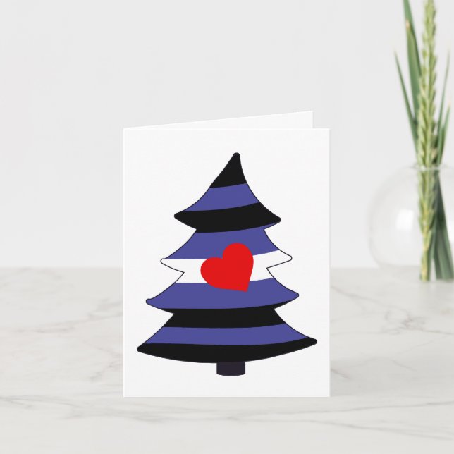 Leder-Pride-Holiday-Baum Feiertagskarte (Vorderseite)