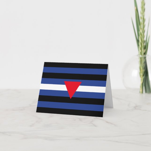 Leder Queer Pride-Flagge Dankeskarte (Vorderseite)
