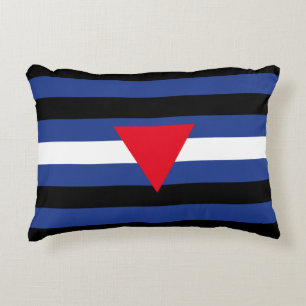 Leder Queer Pride-Flagge Dekokissen