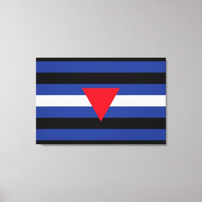 Leder Queer Pride-Flagge Leinwanddruck (Vorderseite)