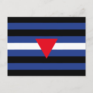 Leder Queer Pride-Flagge Postkarte