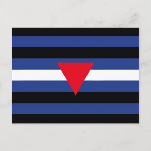 Leder Queer Pride-Flagge Postkarte