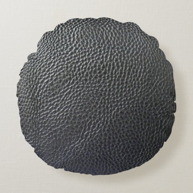 Leder Rundes Kissen (Vorderseite)