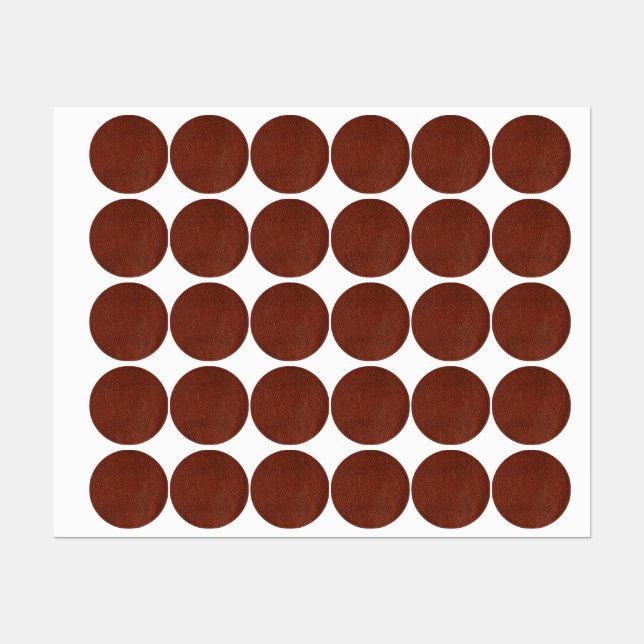 Leder-Siegel mit kleinem Kreis, wasserdicht (0,75" Etiketten (Blatt)