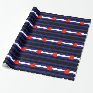 LEDER-STOLZ-GESTREIFTES-HERZ-HORIZONTAL - 2014 PRI GESCHENKPAPIER