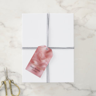 Leder und Fell aus rosa Imitaten Geschenkanhänger