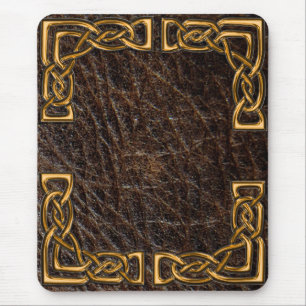 Leder und Goldceltic mousepad