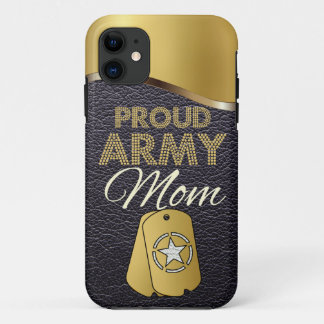 Leder-und Goldstolze Armee-Mama Case-Mate iPhone Hülle