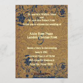 Leder-und Spitze-Hochzeits-Einladung Einladung