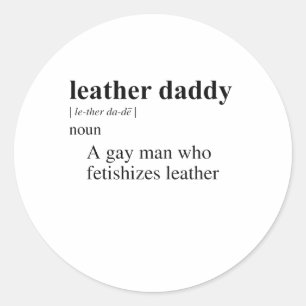 LEDER-VATER RUNDER AUFKLEBER