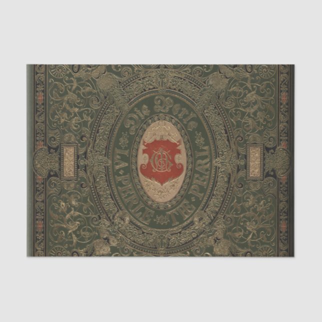 Leder-verklemmtes Schmutz-Buch Seidenpapier (Vorderseite)