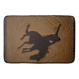 Leder Western Wild West Rustikal Land Cowboy Badematte