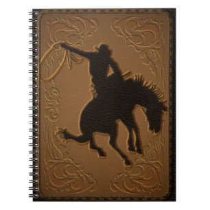 Leder Western Wilder Westen Rustikal Land Cowboy Notizblock