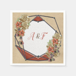 Leder & Wildleder Textur Art Napkins Serviette