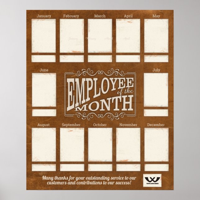 Lederangestellte des Monats Foto-Ausstellungsposte Poster (Vorne)