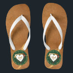 Lederbild zum 3. Geburtstag Flip Flops<br><div class="desc">Sie suchen die richtige,  3. Jubiläumsflipflops zu Ehren ihres Jubiläums?! Ich habe diese mit "kühnen" Gedanken und die traditionellen Jade- und Lederbilder zusammen mit Ihrem Medaillonentext und meinen extravaganten Herzen für ein regales und passendes Design für Ihren besonderen Tag entworfen!</div>