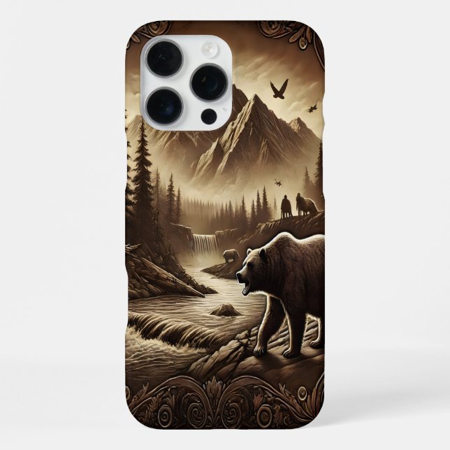 Lederdesignbär von River iPhone Hülle (Rückseite)