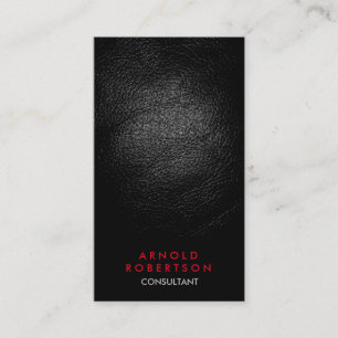 Ledereffekt Black Red Consultant Business Card Visitenkarte