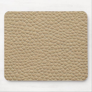 Ledereffektmuster in Beige Mousepad