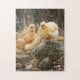 Lederfarbene silkie Hühner Puzzle