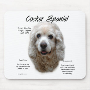 (Lederfarbener) Geschichtsentwurf Cocker spaniels Mousepad