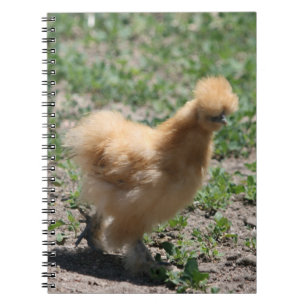 Lederfarbenes Silkie Huhn-Notizbuch Notizblock