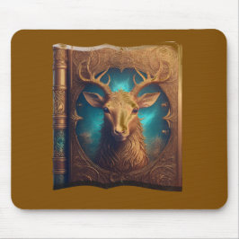 Ledergebundene Ausgabe eines Rotwildjagdleitfadens Mousepad