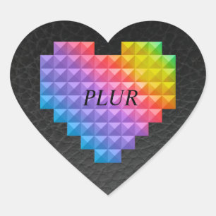 Lederhintergrund Herz-Aufkleber