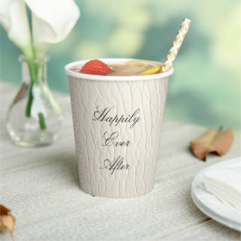 Lederhochzeit von Ledercreme-Imitaten Pappbecher