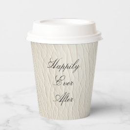 Lederhochzeit von Ledercreme-Imitaten Pappbecher