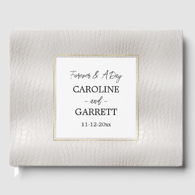 Lederhochzeit von White Imitats Gästebuch (Vorderseite)