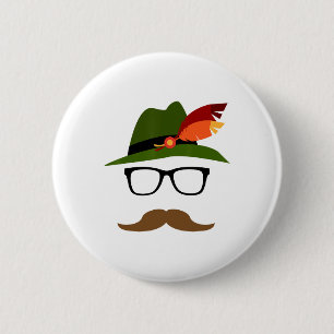 Lederhosen German Face Gles Halloween Costume Button