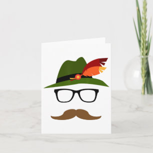 Lederhosen German Face Gles Halloween Costume Karte