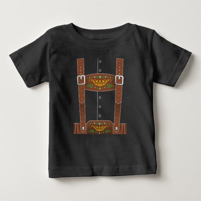 Lederhosen Oktoberfest Deutschland Kultur Hallowee Baby T-shirt (Vorderseite)