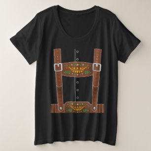 Lederhosen Oktoberfest Deutschland Kultur Hallowee Große Größe T-Shirt