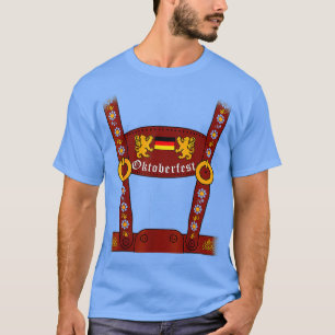 Lederhosen Suspenders Oktoberfest Halloween Bavari T-Shirt