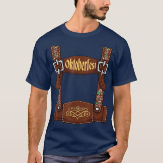 Lederhosen Suspenders Oktoberfest München T-Shirt