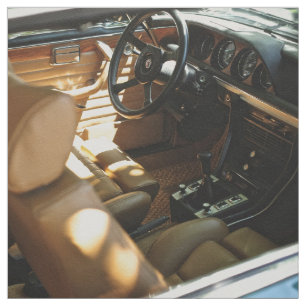 Lederinnenraum eines Vintagen Autos Stoff